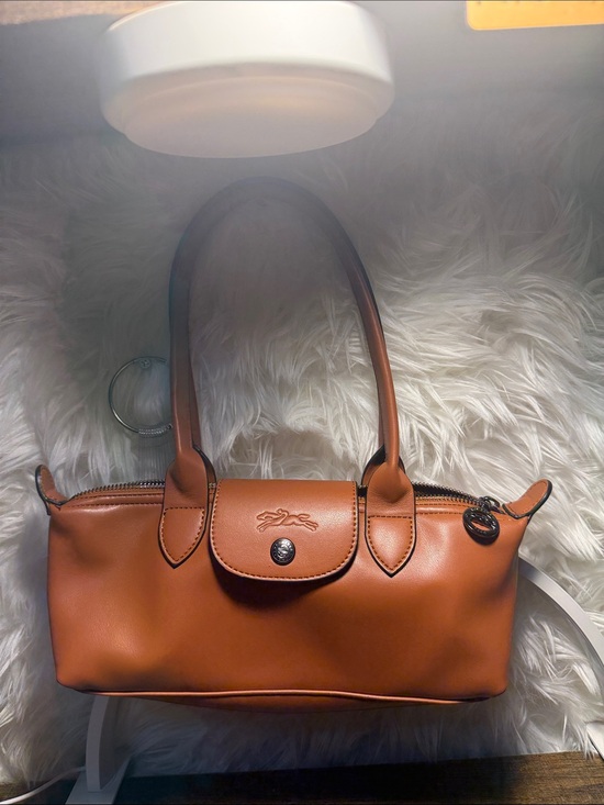 Longchamp Handbags - Longchamp Cognac Leather Shoulder Bag